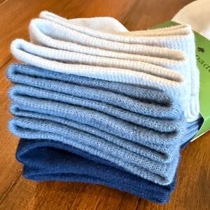 Kate Spade 6 Pairs Blue Quarter Socks NWT
